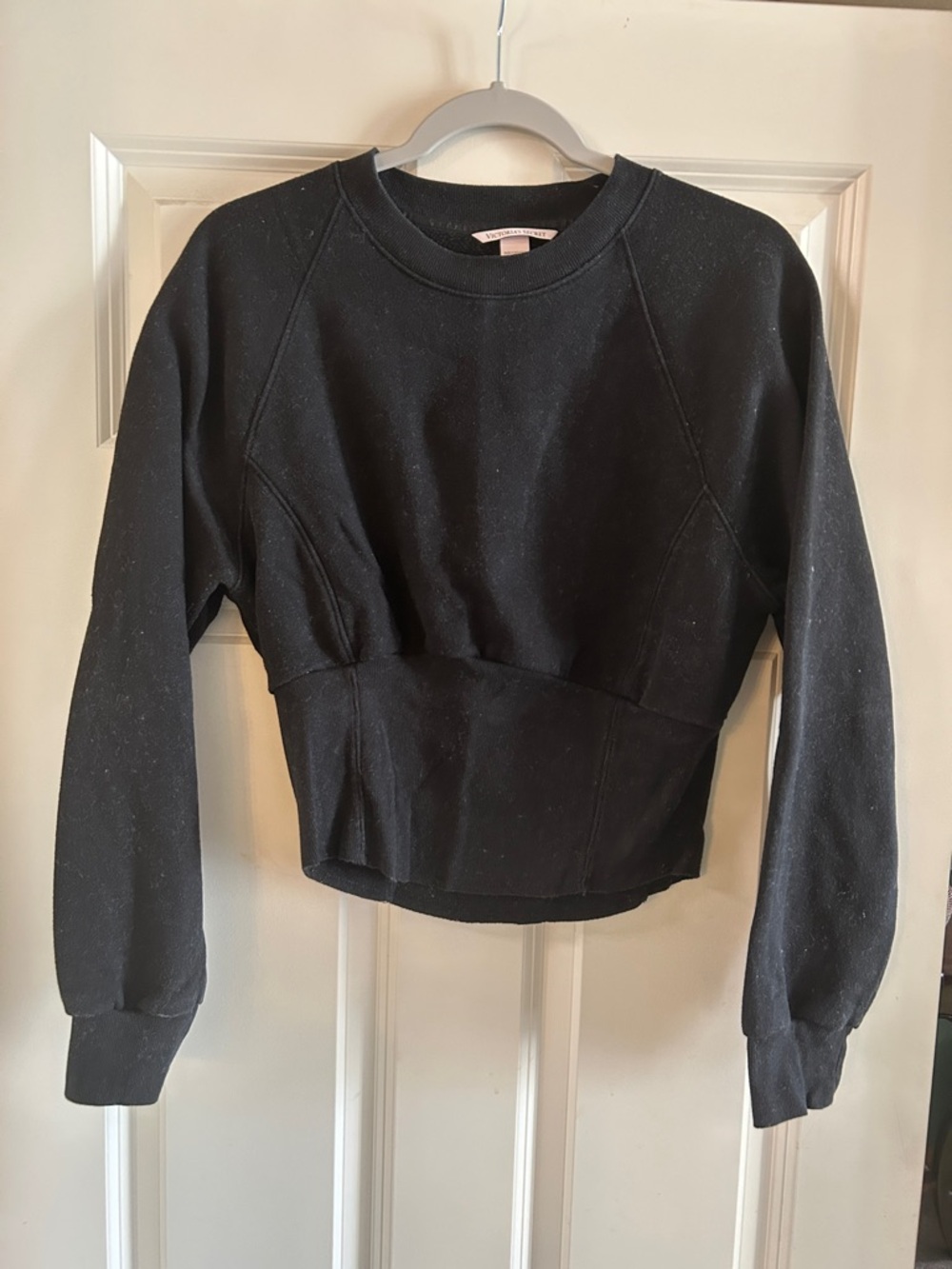 Victoria's Secret cotton fleece corset crewneck Sweatshirt size L